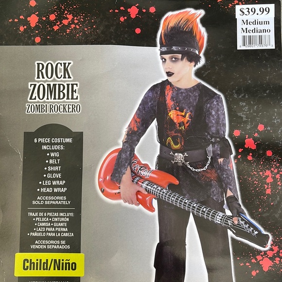 Rock Zombie Children’s Costume! New! - Picture 1 of 9